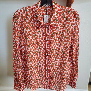 Alice + Olivia Strawberries Willa Plackard Top
